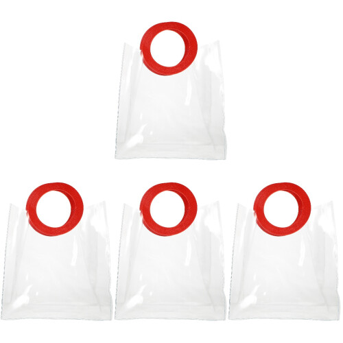 4Pcs Transparent Candy Bags Durable Gift Packaging Pouches with Handle 1