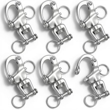 6PCS Stainless Steel Rotating Buckle Quick Release U-Shaped Clamp, Suitable for Sailboat Baskets and Ship Rigging
