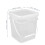 2Pcs Transparent Plastic Square Paint Storage Buckets with Tight Seal 2