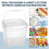 2Pcs Transparent Plastic Square Paint Storage Buckets with Tight Seal 4