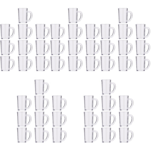 50Pcs Miniature Beer Mug Models Resin Smooth Surface Tiny House Decor 1