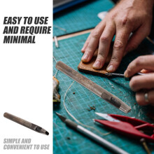 Dark Brown Metal Oval Punch Tool for Crafting & DIY Use