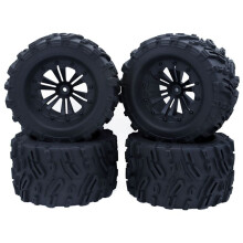 4PCS 125mm 1.9 Beadlock Wheel Rim Tire Set for 1/10 RC Crawler Car TRX4 RC-4WD D90 Axial SCX10 II III ,D