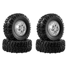 Prata para 1/12 MN82 LC79 MN78 Naughty Dragon Acessórios para Carro com Controle Remoto, Rodas e Pneus de Atualização de Metal