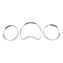 3Pcs Gauge Dial Dash Cluster Rings Dashboard Cover Bezel Trim for W210 W202 W208 1996-1999