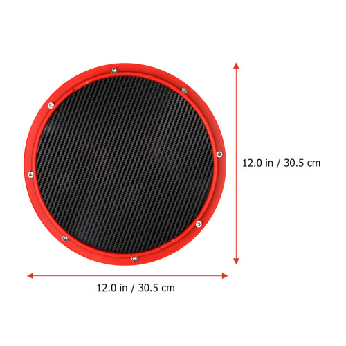 Red Drum Practice Pad ABS Plastic Carbon Fiber Drum Metronome 1