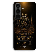 Samsung Galaxy S26 Plus PSG mestarien liiga 2 tähteä musta ja kultainen Maniacase