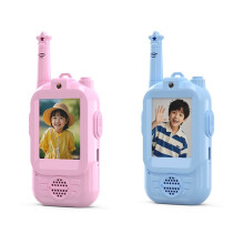 2Pezzi Walkie Talkie Video Ricaricabili per Bambini Interfono Video A Lunga Distanza Walkie Talkie per Bambini con Telecamera per Età 3-12