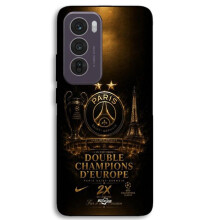 Coque Oppo Reno 12 5G PSG mestarien liiga 2 tähteä musta ja kultainen Maniacase