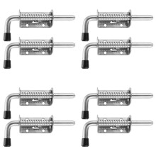 8Pcs 5 Inch Stainless Steel Spring Loaded Pin Bolt 2mm Thickened Door Lock Brushed