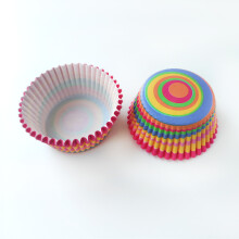 (C) Muffin Cupcake Paper Cups Rainbow Cake Forms Cupcake Liner For Christmas Wedding Party Kitchen Baking Tray Cake Mold