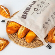Pack de 2 Sacs à Pain en Cire D'Abeille - Bon Emballage Alimentaire en Coton pour Pain au Levain et Pain Fait Maison, Sacs Réutilisables