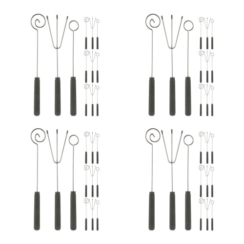 16Sets Silver Chocolate Dipper Tools - Stainless Steel Fondue Fork Set 1