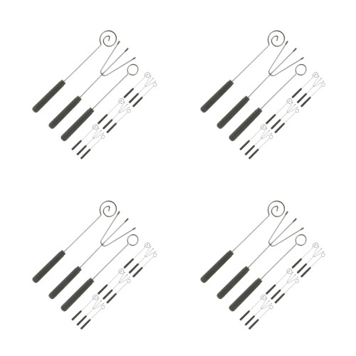 16Sets Silver Chocolate Dipper Tools - Stainless Steel Fondue Fork Set 2
