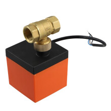 AC 220V Brass Electric Thread Valve 2-Way 3-Wire Solenoid Water Valve with Actuator DN15