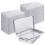 Rectangular Metal Tin Box with Lid Metal Hinged Lid Tin Metal Empty Tin Box Container Silver Storage Tin Box,20PCS 1