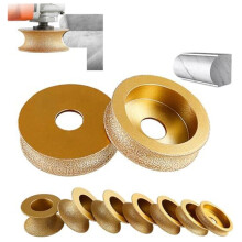 Grinding Stone Grinding Wheel, 3 Inch Profile Hand Grinding Stone Wheel, Round Dry Vacuum Brazed Grinding Stone Grinding Wheel (15Mm)