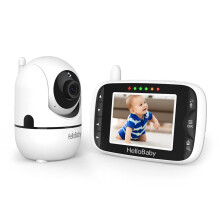 HelloBaby Baby Monitor,Upgrade Baby Monitor with Camera and Night Vision,No Wifi