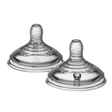 Tommee Tippee Natural Start Baby Bottle Teats, Medium Flow for 3m+, Pack of 2 Br