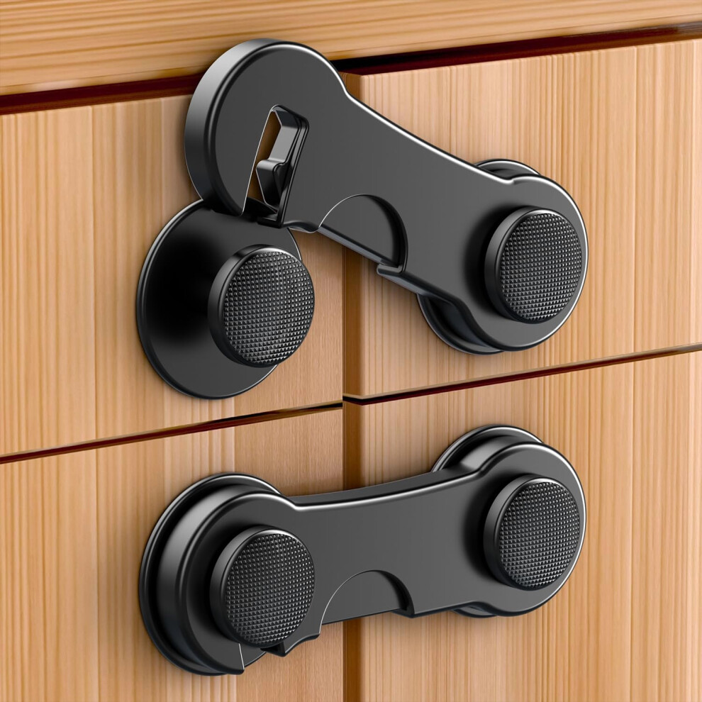 Septeamay Cupboard Locks For Children 12 Pack, Child Locks For Kitchen Cupboards, Strong Adhesive Baby Proofing Locks, Child Safety Cupboard Locks Fo