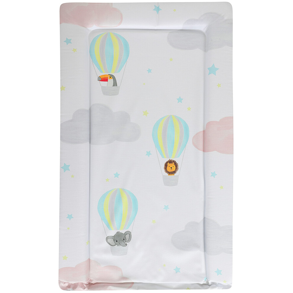 Babycurls Baby Changing Mat With Foam Raised Soft Edges For Babies From Birth Upwards Wipe Clean And Waterproof Nappy Change Pad 76 X 45Cm (Safari Ba