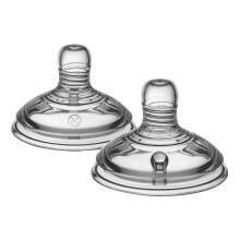 Tommee Tippee Natural Start Baby Bottle Teats, Vari Flow for 0m+, Pack of 2 Breast-Like Teats for a Natural Latch, with Anti-Colic Valve and BPA Free