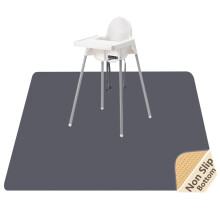 Splash Mat for Under High Chair/Arts/Crafts, WOMUMON 51" Washable Splat Mat Waterproof Anti-slip Floor Protector Messy Spill Messy Floor Cover for Pe