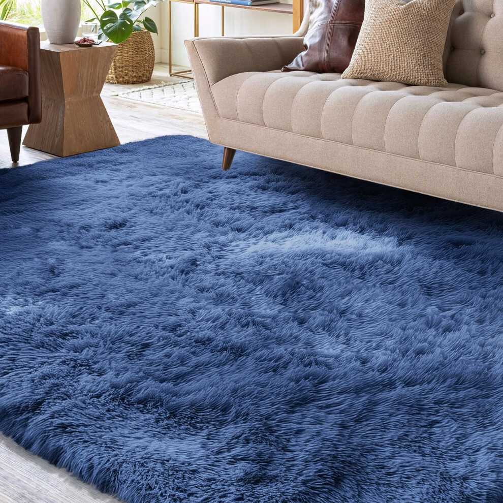 Xsivod Large Rug Living Room, Super Soft Bedroom Area Rugs Floor Carpet, Luxury Fluffy Shag Lounge Carpet Ideal For Bedroom, Nursery, Kids Baby Room,