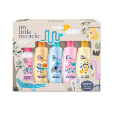 My Little Miracle Baby Gift Set | Lotion, Shampoo & Conditioner, Oil, Bath & Top to Toe Wash | Newborn Essentials & Baby Shower Gifts