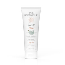 NEW – Baie Botanique Soleil Bébé – Organic Mineral Baby & Children Sunscreen SPF 50 – Non-Nano Zinc Oxide – Sunflower & Jojoba – Unscented