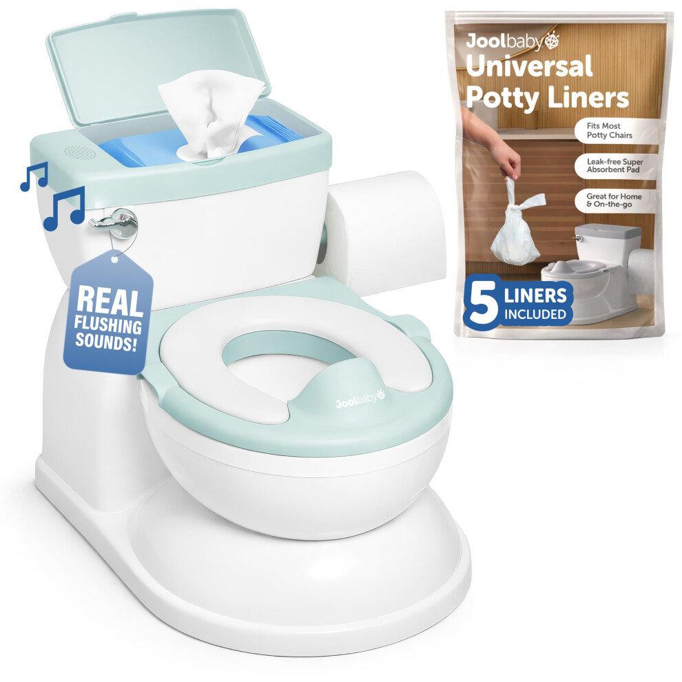 Jool Baby Products Real Feel Potty With Wipes Storage, Transition Seat & Disposable Liners - Realis