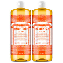 Dr Bronner's 18-in-1 Pure Castile Liquid Soap, Made with Organic Oils, Used for Face, Body, Hair, Laundry, Pets and Dishes, Certified Fair Trade & Ve
