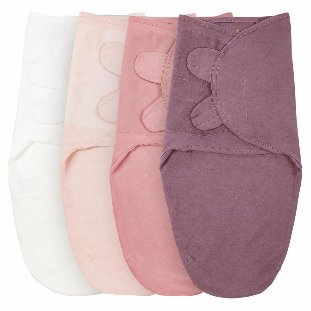 Baby Swaddle Sack, 100% Organic Cotton Swaddle Blanket 4-Pack, Adjustable Swaddling Sleep Sacks, Easy Swaddles For Girl 0-3 Month, Baby Mama Cheetah