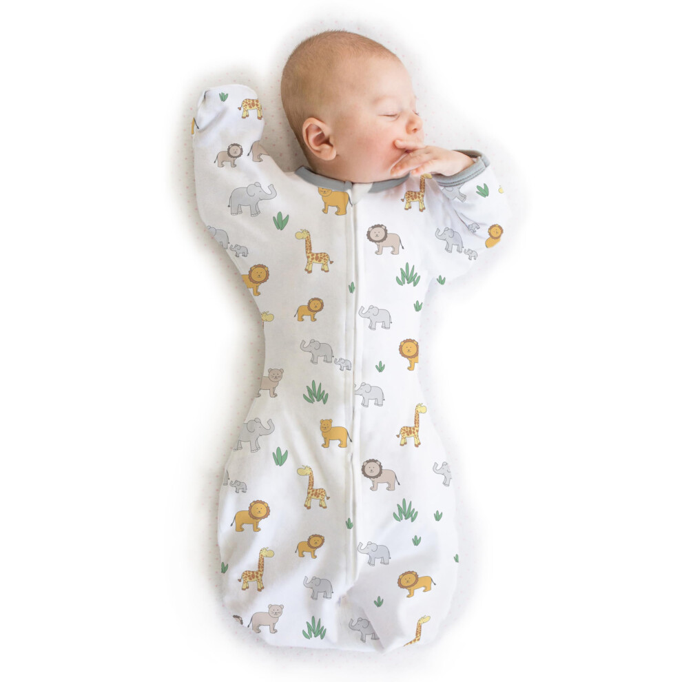 Transitional Swaddle Sack, Baby Swaddles For Newborn With Arms Up Half-Length Sleeves & Mitten Cuffs, Sleep Sack Wearable Blanket, L (9. Amazing Baby