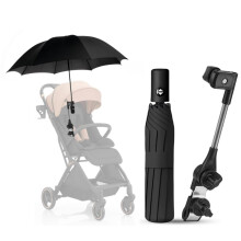 pram Parasol,pram Umbrella with 50+ UV Protection,Pushchair Parasol Equipped with a Multi-Functional Stand,Fully Automatic Umbrella,Suitable for Var