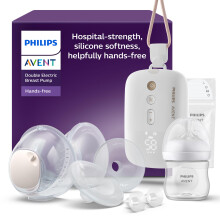 Philips Avent Hands-Free Double Electric Breast Pump, Hospital-Strength Motor, Mimics Baby's Drinking Rhythm, Pumps up to 85 Times per Minute, 2 Coll