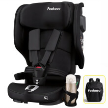 Feakaou Toddler Car Seat - Travel Foldable Isofix Baby Car Seat,15 Months - 12 Years, 76-150cm,Narrow Portable and Lightweight,Side Impact Protection