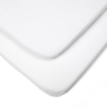Tutti Bambini Basics Fitted Sheets – 2 Pack | 100% Cotton | Suitable for 53 x 80cm to 60 x 90cm Crib | Essentials Range
