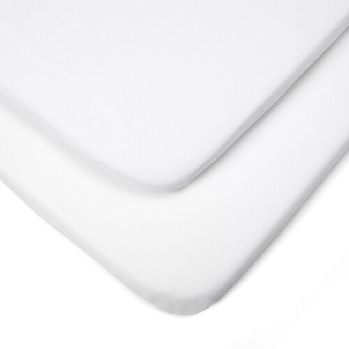 Tutti Bambini Basics Fitted Sheets – 2 Pack | 100% Cotton | Suitable