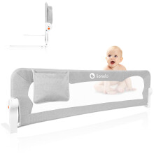 lionelo Eva Universal Bed Guard 150 L x 42cm H, Child Safety barrier with 180 Recline Foldable Design, StandSafe lock Storage pocket, Sturdy Durable