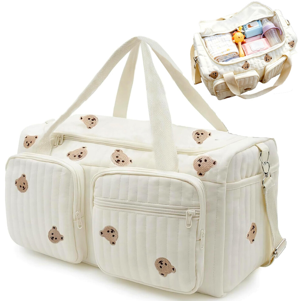Szsmart Baby Hospital Bag Baby Changing Bag Cotton Maternity-Bag Essentials Nappy Bags For Mum Travel Diaper-Bag Backpack Nappy-Bags Organiser With Shoulder