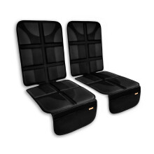 Huckaboo Car Seat Protectors for Child Seats, Padded Child Car Seat Protectors, 2 Pack, Black