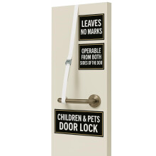 Babylock Child Door Lock with Dual-Sided Access for Lever Handles, No