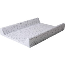 Koko, AntiRoll Baby Changing Mat with A Grey Star Print Waterproof Easy to Clean Designed for Comfort, White