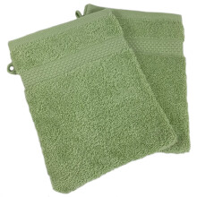 Sue Rossi Face Cloth Wash Mitt Set, 100% Organic Turkish Combed Cotton, 600GSM Thick With Hanging Loop, Size 16cm x 21cm, Flannel Glove Pack Soft & A