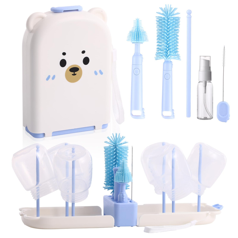 Baby Bottle Brushes For Cleaning Baby Bottle Cleaner Brush Travel Steriliser For Baby Travel Essentials With Silicone Bottle/Nipple/Straw Brus Hranio