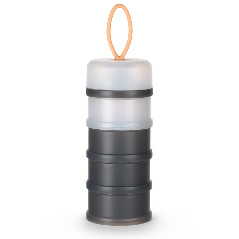 Milk Powder Dispenser, Portable 4 Layers 120Ml Per Layer Translucent Compartments, Storage Container Stackable Pots, Snack Storage Container, Vicloon