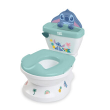 Bright Starts, Disney Stitch My Size Potty – 2-in-1 Toddler Potty Training Toilet with Flushing Sound, Splash Guard, Removable Seat, Includes 12 Sti