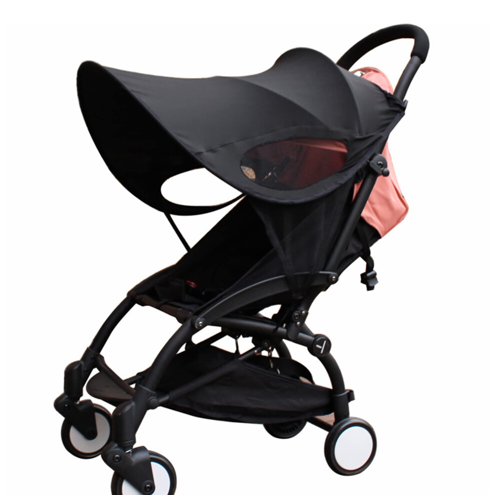Pram Sun Shade Cover Universal Baby Stroller Awning Upf50+ Pram Buggy Canopy Waterproof Baby Carriage Shade Shield Foldable Adjustable Infant Pushcha Lontg