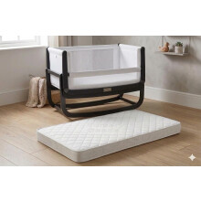 Restorology - Baby Crib Mattress – Extra Thick & Soft Foam Mattress With Antibacterial Removable Cover, Replacment mattress for Snuzpod 4; Colour Wh